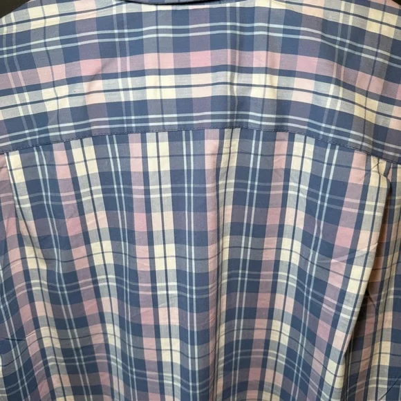 George Mens Shirt Size 2XL  Multicolor Blue Pink Plaid Classic Fit - Picture 6 of 15